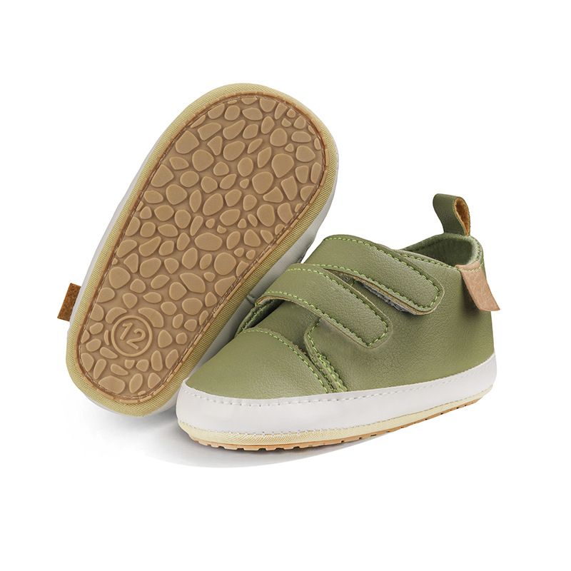 Spring Autumn 0-1 Year Old Baby Walking Shoes PU Velcro Baby Sneakers Indoor Outdoor Leather Shoes Soft Soles Baby Shoes