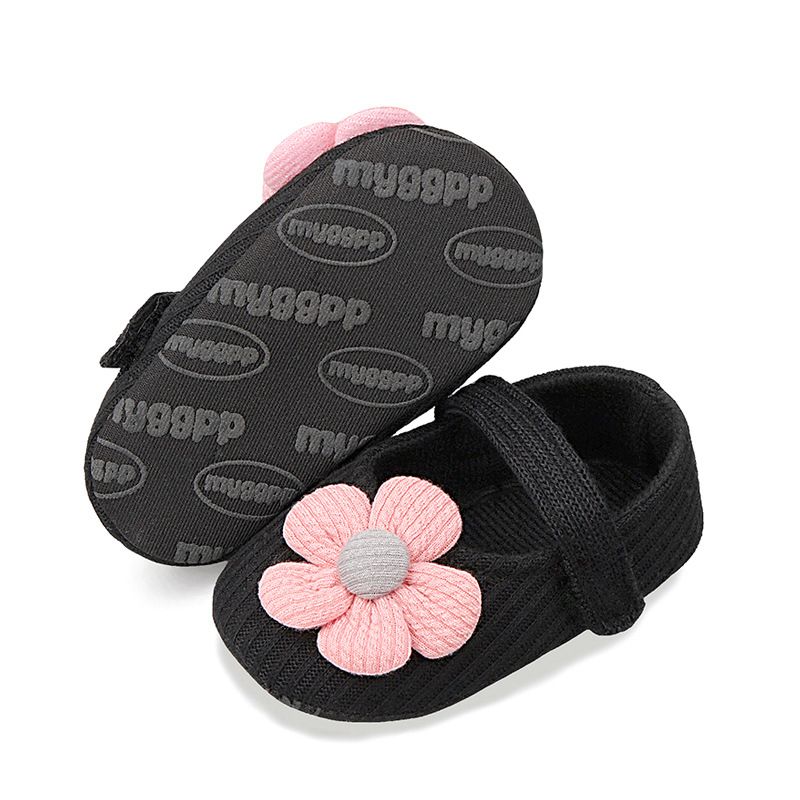 Spring Autumn Small Flower Knitted Shoes 0-1 Year Old Baby Shoes Soft Soled Anti Drop Princess Shoes for Baby Boys Girls