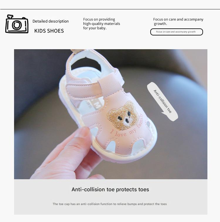 Baby Shoes Summer Baby Walking Shoes 0-1-2 Year Old Baby Soft Bottom Anti Slip Anti-Collision Sandals Children Shoes Call It Shoes