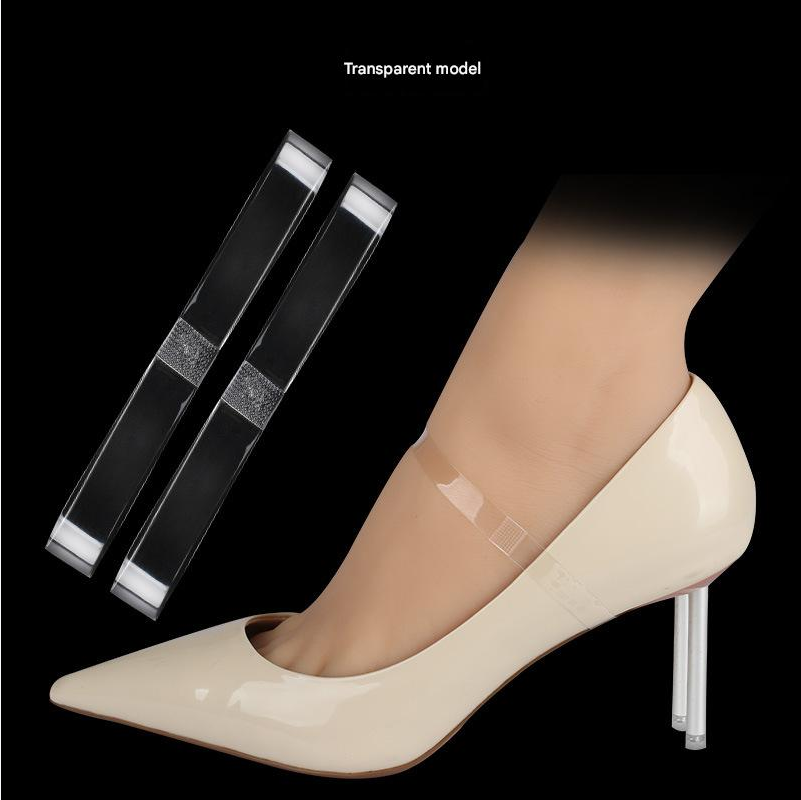 Invisible Shoelaces Prevent Falling Transparent High-Heeled Leather Shoes Triangle Strap High Heels Tie Shoelaces