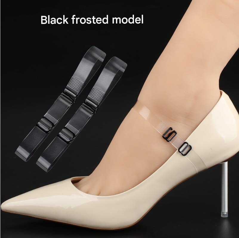 Invisible Shoelaces Prevent Falling Transparent High-Heeled Leather Shoes Triangle Strap High Heels Tie Shoelaces