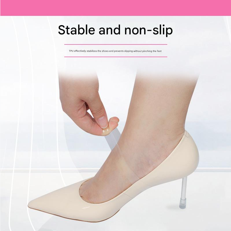 Invisible Shoelaces Prevent Falling Transparent High-Heeled Leather Shoes Triangle Strap High Heels Tie Shoelaces