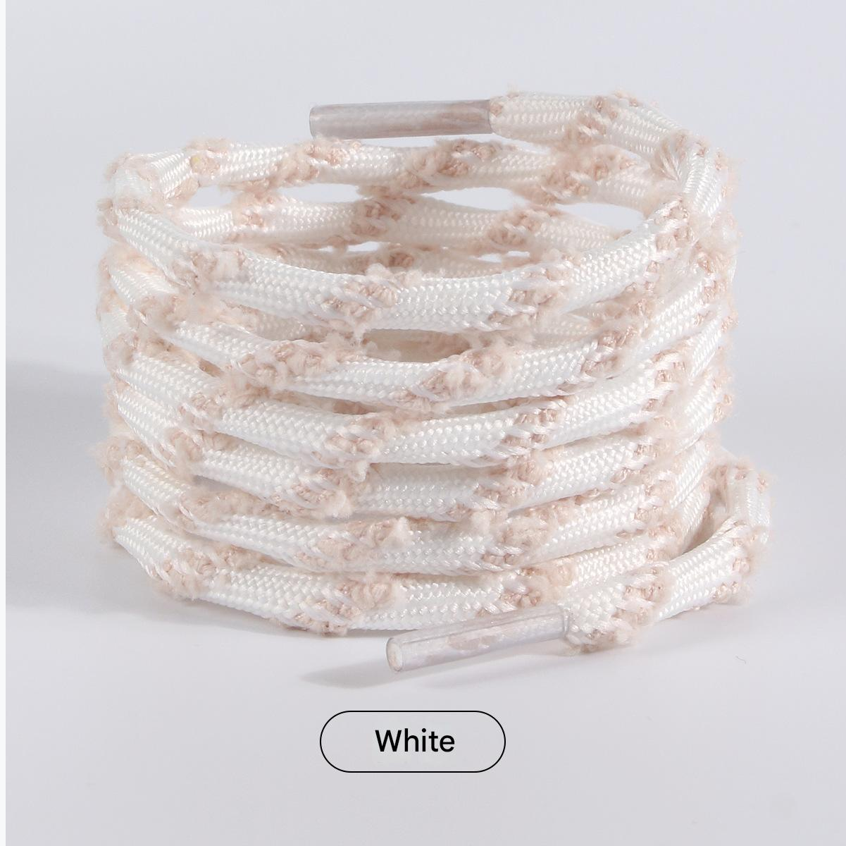 Circular Colored Shoelaces Sports Leisure Shoes Shoelace Trendy Black White High-Density Weaving Shoelace Rope