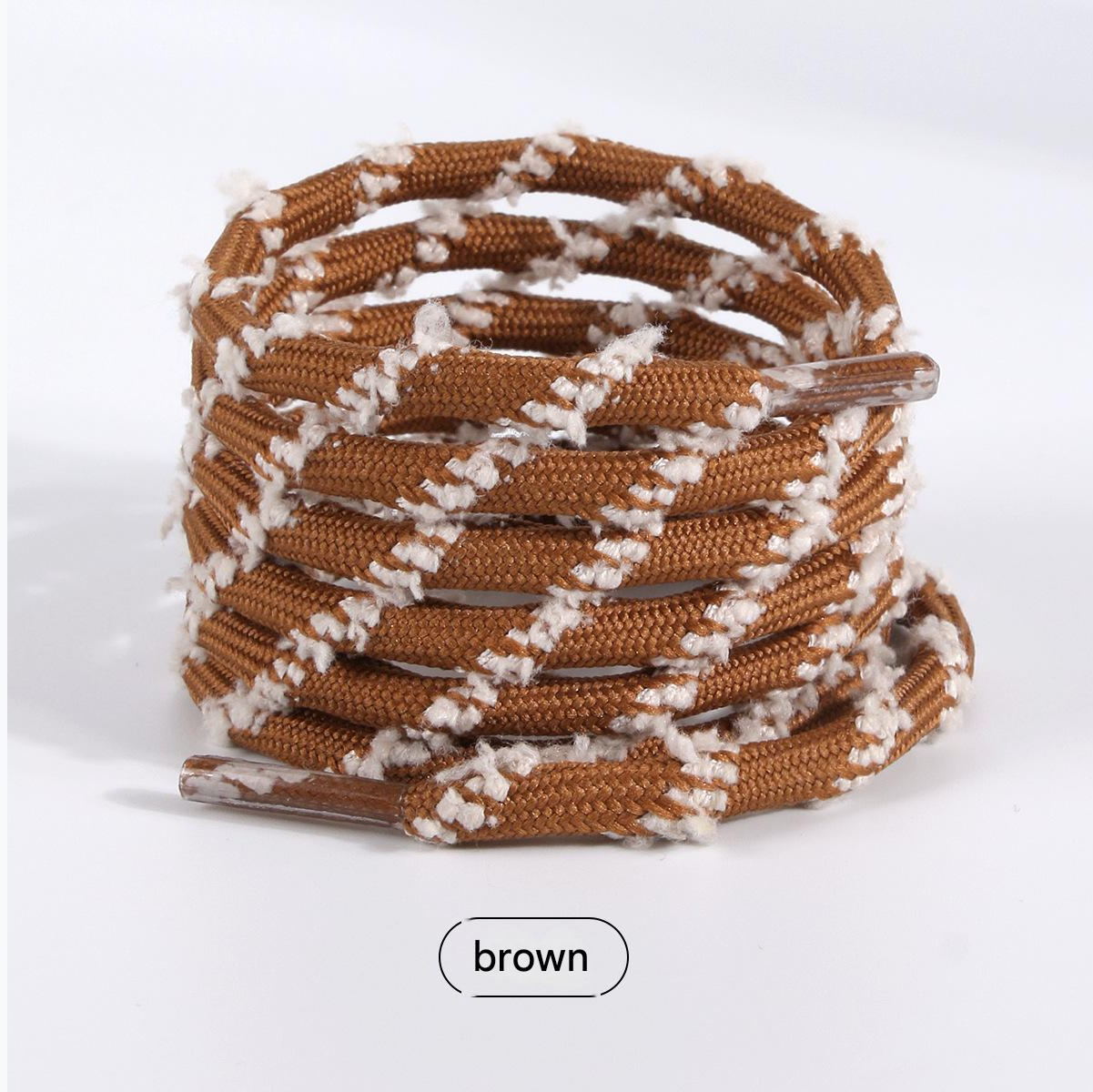 Circular Colored Shoelaces Sports Leisure Shoes Shoelace Trendy Black White High-Density Weaving Shoelace Rope