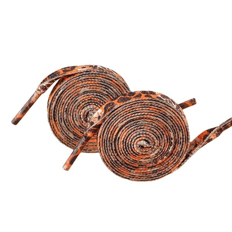 Shoelaces Basketball Shoes Canvas Shoe Ropes Sports White Shoes Flat Shoelaces Leopard Print