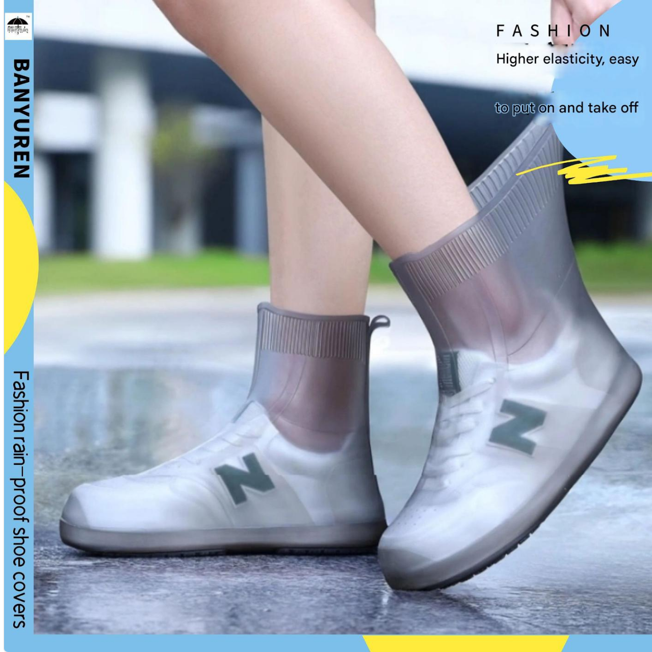 Shoes Covers Rain Shoes Men's Women's Waterproof Shoe Covers Non Slip Silicone Rain Shoe Cover Thickening Wear Resistant Rain Boots Rainproof Water Shoes Covers