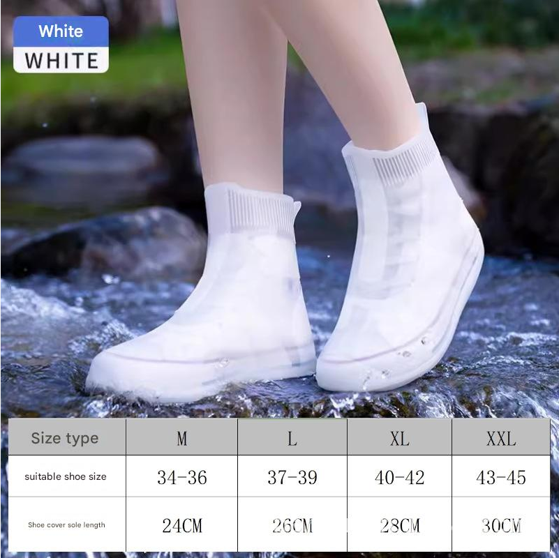 Shoes Covers Rain Shoes Men's Women's Waterproof Shoe Covers Non Slip Silicone Rain Shoe Cover Thickening Wear Resistant Rain Boots Rainproof Water Shoes Covers