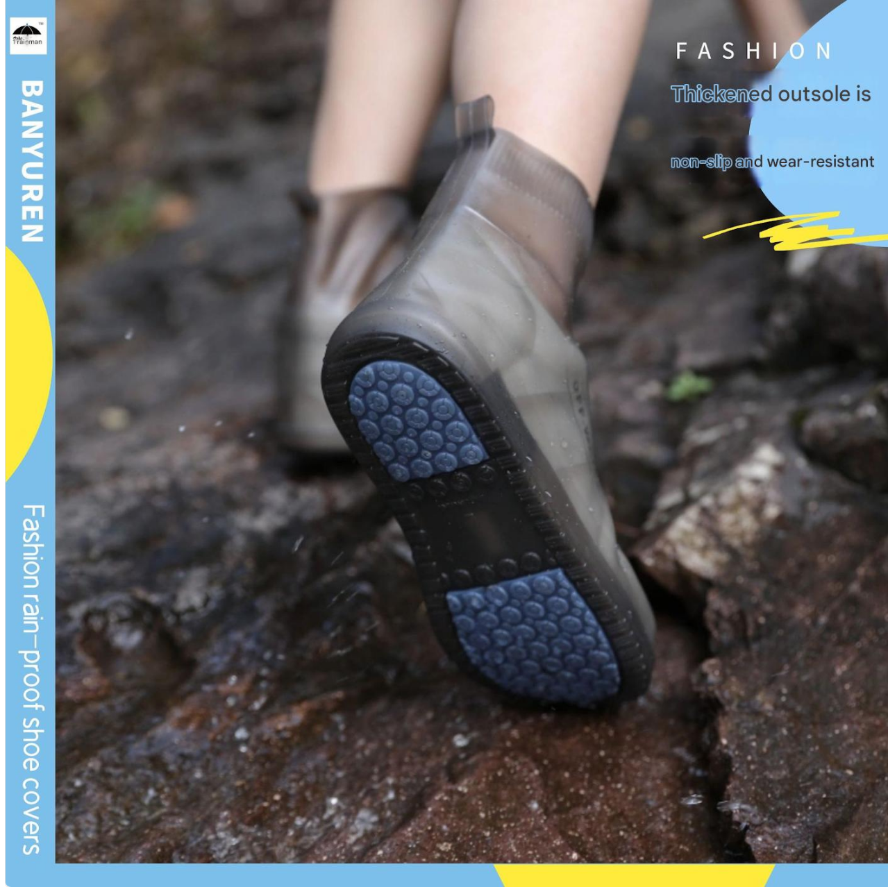 Shoes Covers Rain Shoes Men's Women's Waterproof Shoe Covers Non Slip Silicone Rain Shoe Cover Thickening Wear Resistant Rain Boots Rainproof Water Shoes Covers
