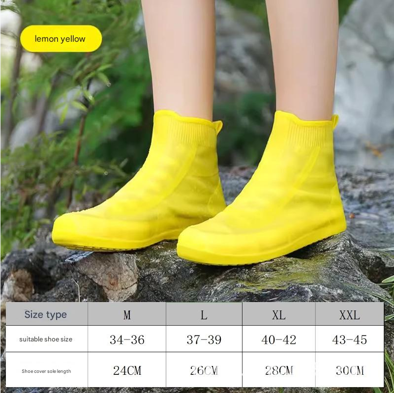 Shoes Covers Rain Shoes Men's Women's Waterproof Shoe Covers Non Slip Silicone Rain Shoe Cover Thickening Wear Resistant Rain Boots Rainproof Water Shoes Covers