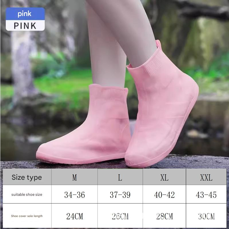 Shoes Covers Rain Shoes Men's Women's Waterproof Shoe Covers Non Slip Silicone Rain Shoe Cover Thickening Wear Resistant Rain Boots Rainproof Water Shoes Covers