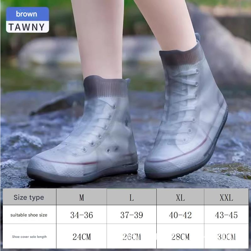 Shoes Covers Rain Shoes Men's Women's Waterproof Shoe Covers Non Slip Silicone Rain Shoe Cover Thickening Wear Resistant Rain Boots Rainproof Water Shoes Covers