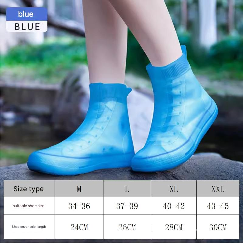 Shoes Covers Rain Shoes Men's Women's Waterproof Shoe Covers Non Slip Silicone Rain Shoe Cover Thickening Wear Resistant Rain Boots Rainproof Water Shoes Covers