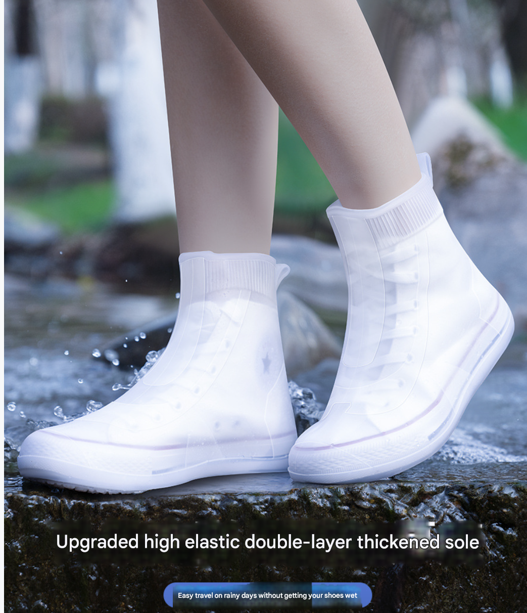 Shoes Covers Rain Shoes Men's Women's Waterproof Shoe Covers Non Slip Silicone Rain Shoe Cover Thickening Wear Resistant Rain Boots Rainproof Water Shoes Covers