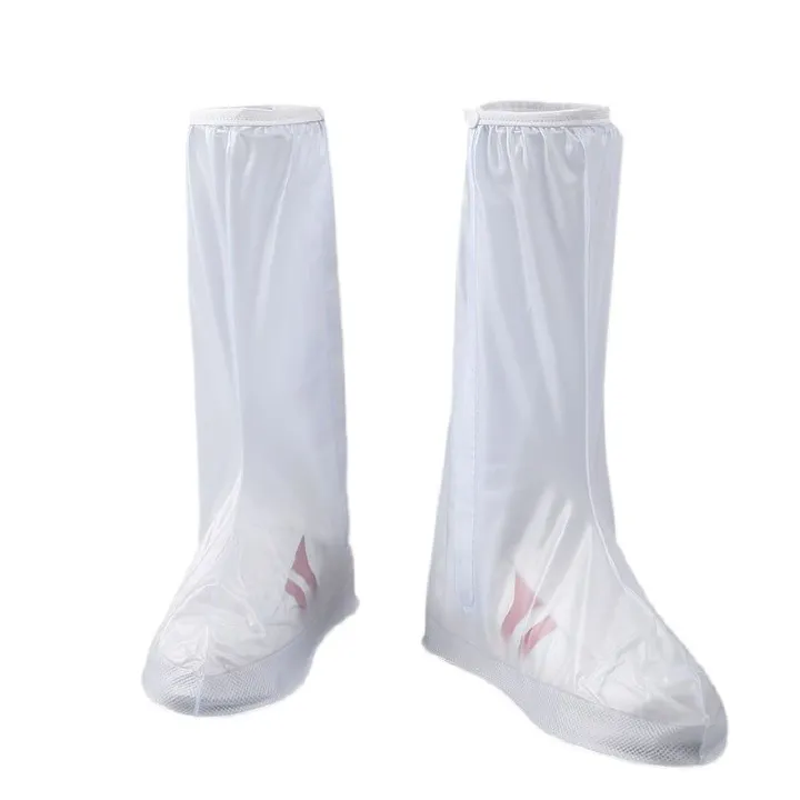 Shoe Covers Rain Proof Shoe Cover Men's Women's Four Season Long Leg Shoe Covers Thick Anti Slip Wear-Resistant Shoe Cover Cycling PVC Protective Waterproof Shoe Cover