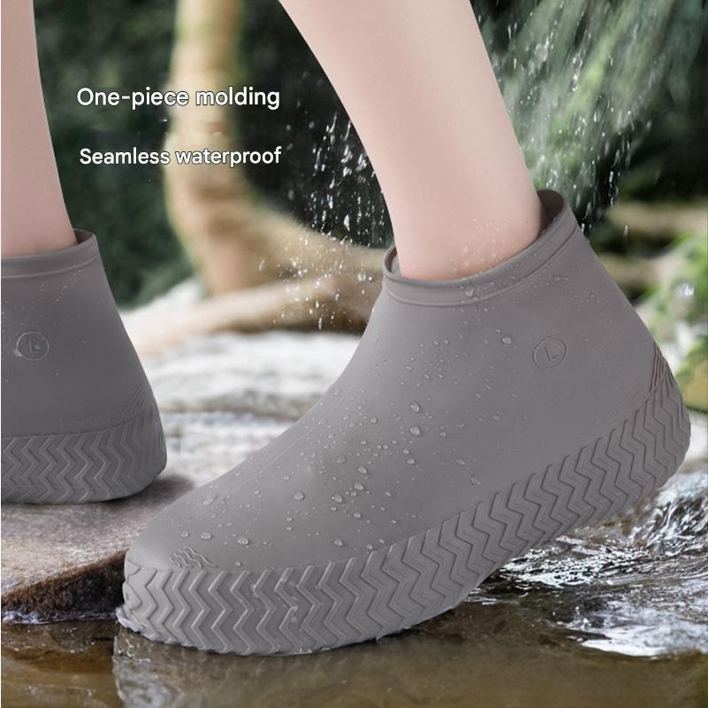 Silicone Shoe Cover Waterproof Rainproof Shoe Cover Wear Resistant Silicone Rain Boots Men's Women's Portable Waterproof Shoe Covers