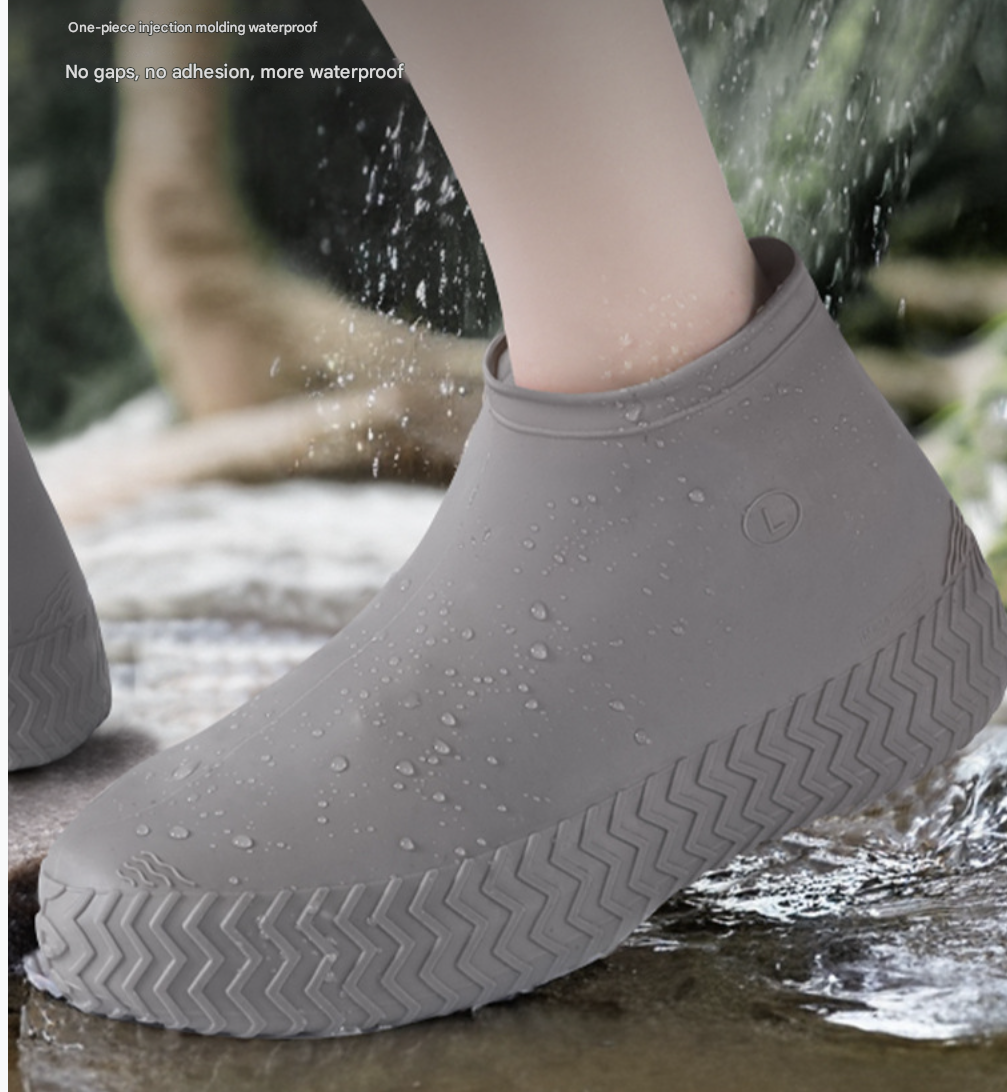 Silicone Shoe Cover Waterproof Rainproof Shoe Cover Wear Resistant Silicone Rain Boots Men's Women's Portable Waterproof Shoe Covers