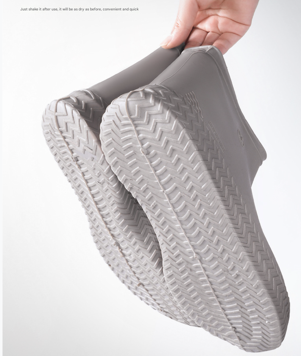Silicone Shoe Cover Waterproof Rainproof Shoe Cover Wear Resistant Silicone Rain Boots Men's Women's Portable Waterproof Shoe Covers