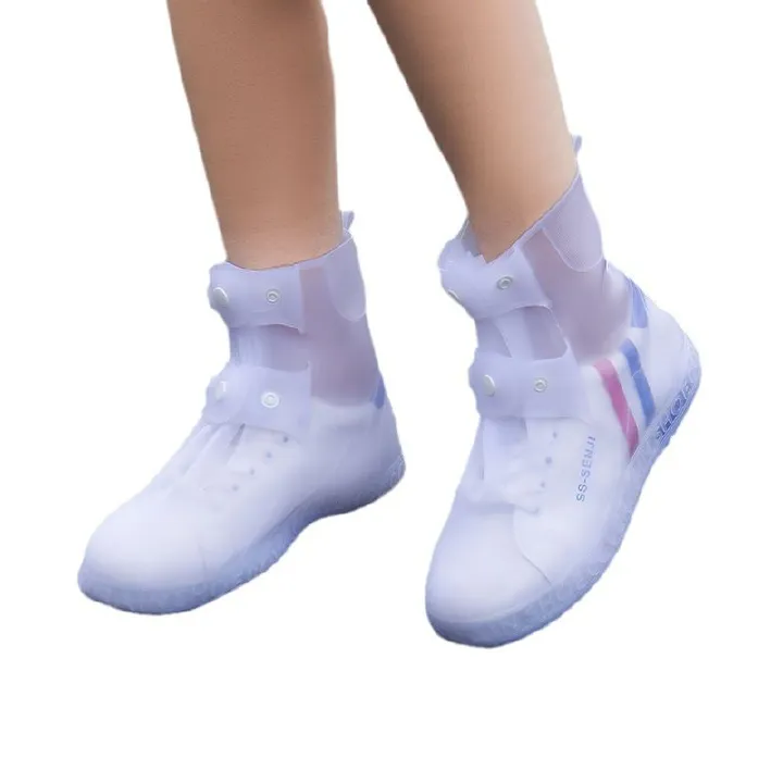 Rain Shoe Cover Men's Women's Waterproof Shoe Covers Externally Wear Non Slip Rainproof Foot Covers Thick Wear-Resistant Silicone Lightweight Rain Boots
