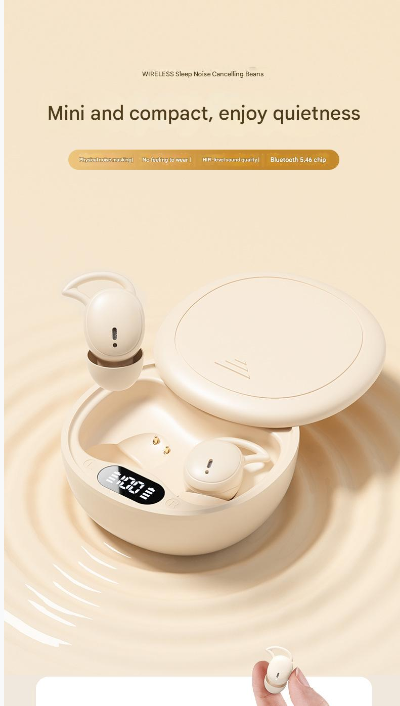 Bluetooth Earphone Wireless Bluetooth Earpods Earphone Business Wireless Bluetooth Earphones In Ear Mini Digital Display Long Endurance Sleep Noise Cancelling Headphones