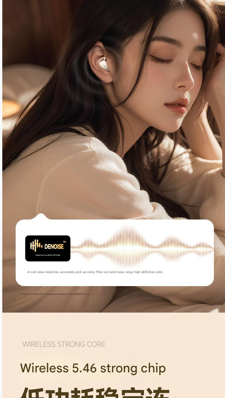Bluetooth Earphone Wireless Bluetooth Earpods Earphone Business Wireless Bluetooth Earphones In Ear Mini Digital Display Long Endurance Sleep Noise Cancelling Headphones