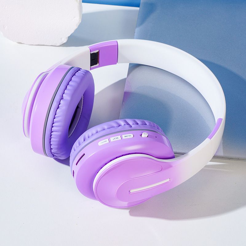 Headphone Sports Headphone Wireless Bluetooth New Head Mounted Bluetooth Earphones Bilateral Stereo Sound Wireless Gradient Gaming Bluetooth Headset