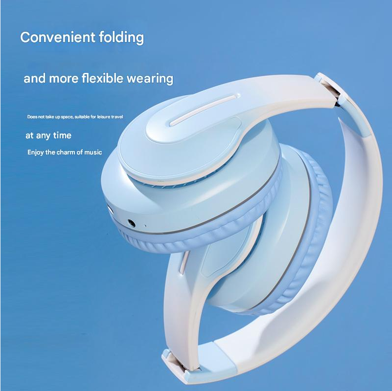 Headphone Sports Headphone Wireless Bluetooth New Head Mounted Bluetooth Earphones Bilateral Stereo Sound Wireless Gradient Gaming Bluetooth Headset