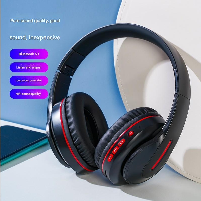 Headphone Sports Headphone Wireless Bluetooth New Head Mounted Bluetooth Earphones Bilateral Stereo Sound Wireless Gradient Gaming Bluetooth Headset