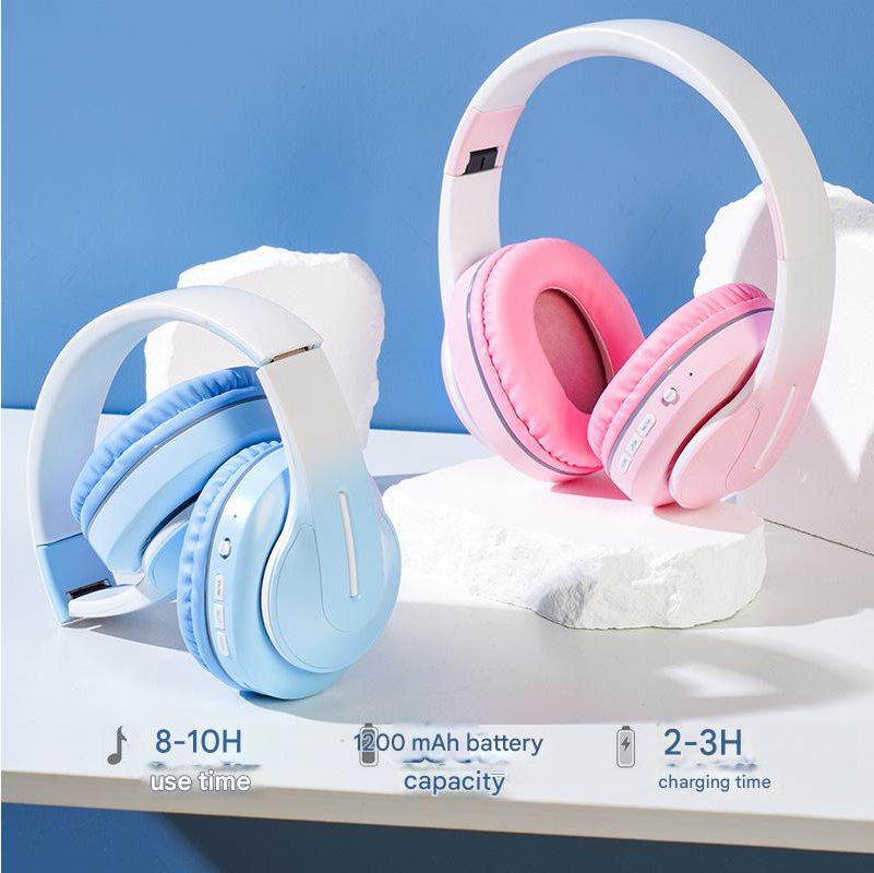 Headphone Sports Headphone Wireless Bluetooth New Head Mounted Bluetooth Earphones Bilateral Stereo Sound Wireless Gradient Gaming Bluetooth Headset