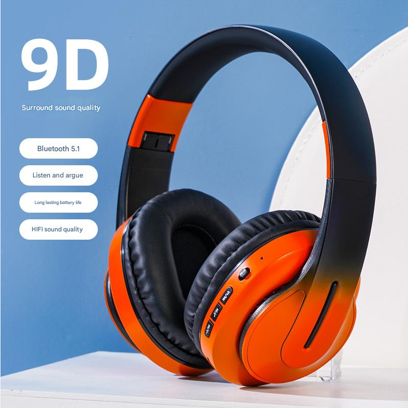 Headphone Sports Headphone Wireless Bluetooth New Head Mounted Bluetooth Earphones Bilateral Stereo Sound Wireless Gradient Gaming Bluetooth Headset
