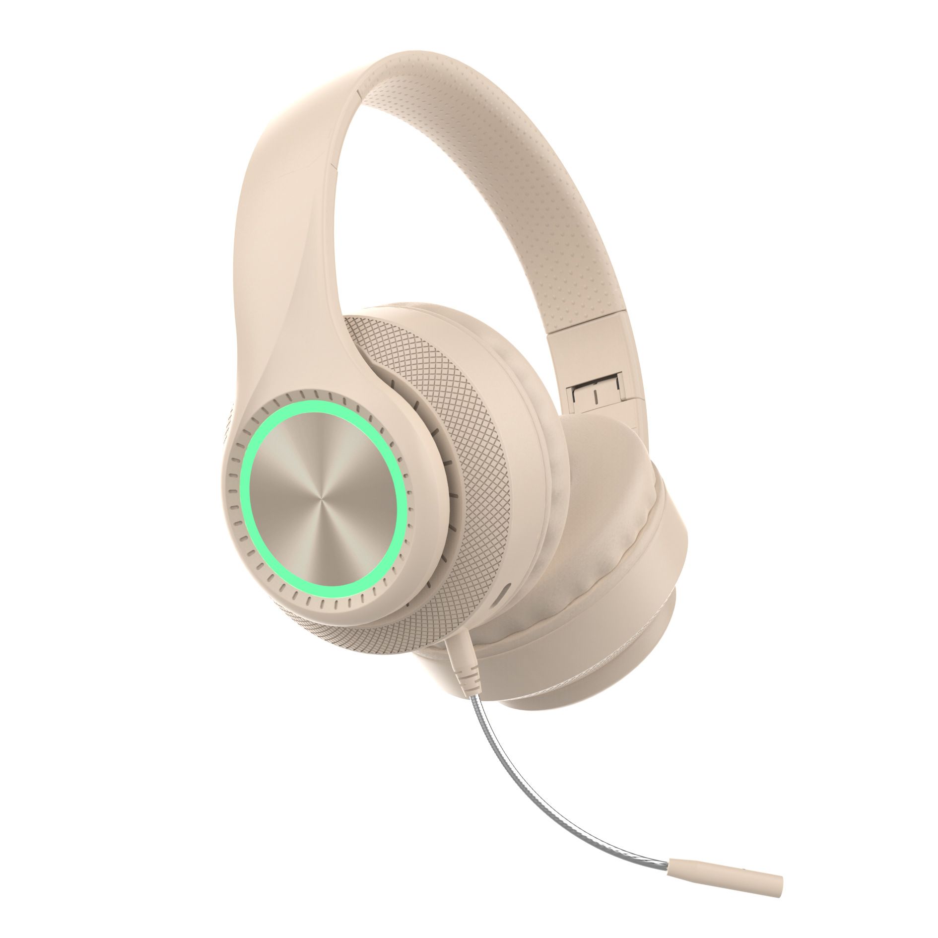 Headphone Sports Headphone Wireless Bluetooth Detachable Microphone RGB Lighting Noise Reduction CD Pattern Large Ear Cover Head Mounted Bluetooth Wireless Gaming Headphones