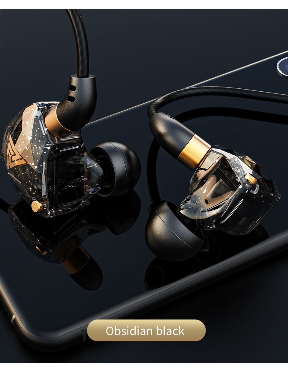Wired Earphones Subwoofer Headphones Computer Games Wire Control with Microphone Sports Earphones in Ear Style