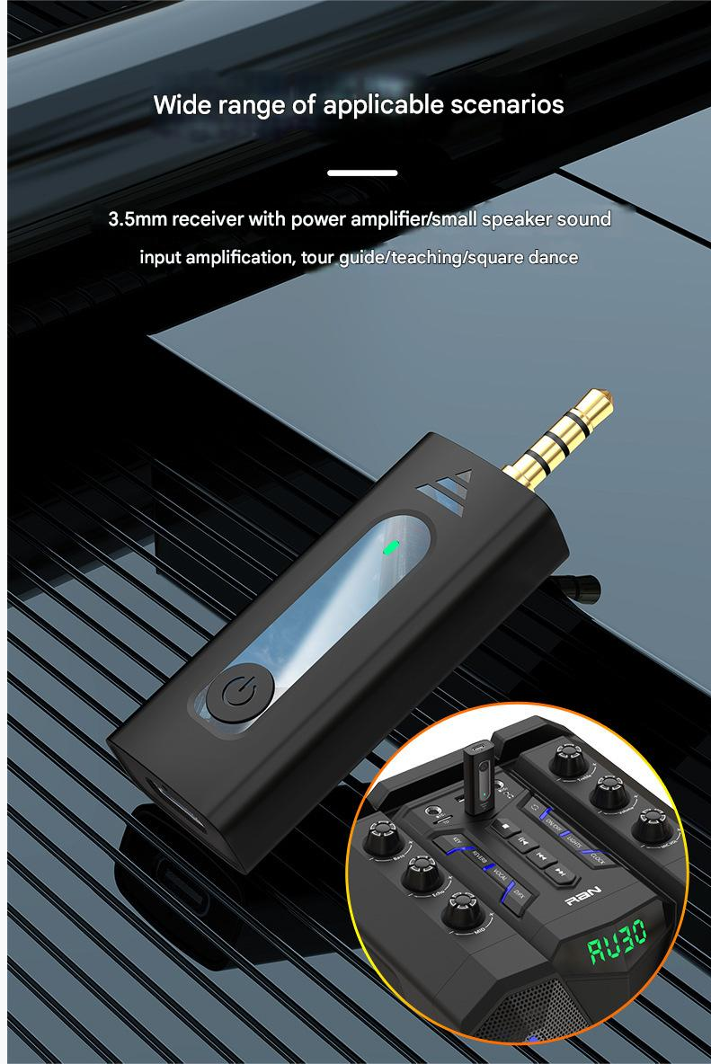 Lavalier Microphone Wireless Portable Audio Wireless Lavalier Microphone Compatible with Speakers Cameras Intelligent Noise Reduction