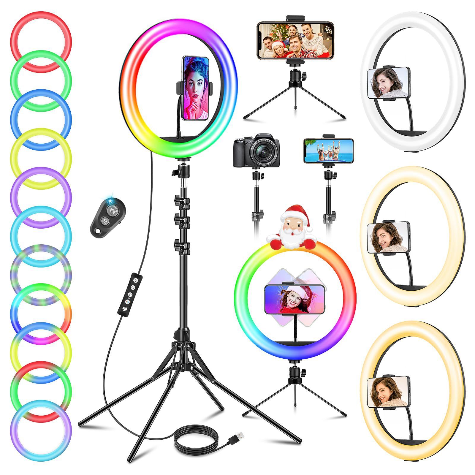 Phone Stand Tripod Ring Light 12 Inch Ring Light Circular Fill Light Live Streaming Bracket Take Photos Enhance Beauty Shine Mobile Phone Fill Light