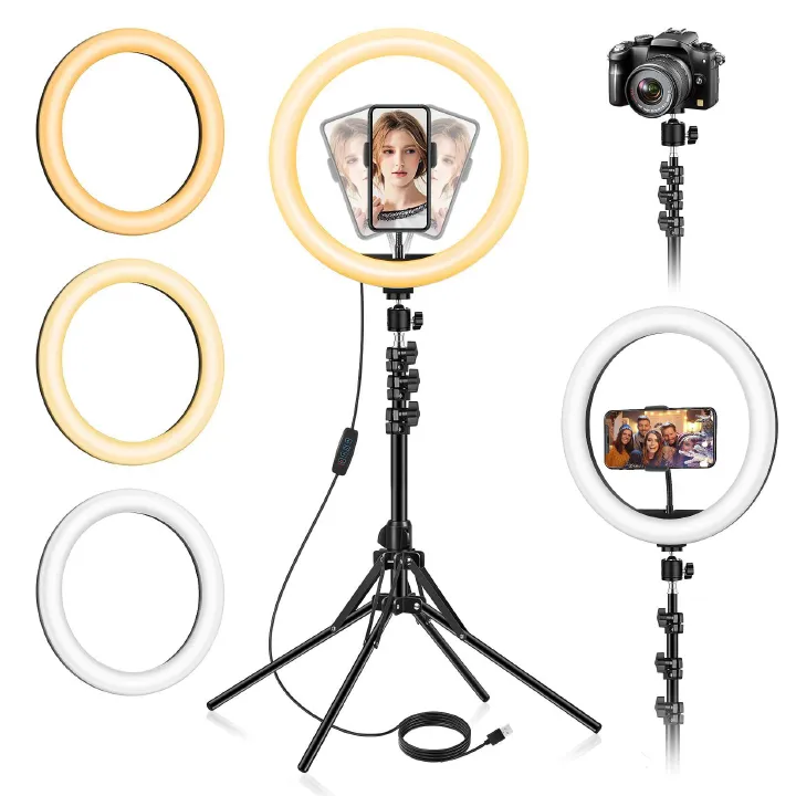 Phone Stand Tripod Ring Light 12 Inch Ring Light Circular Fill Light Live Streaming Bracket Take Photos Enhance Beauty Shine Mobile Phone Fill Light