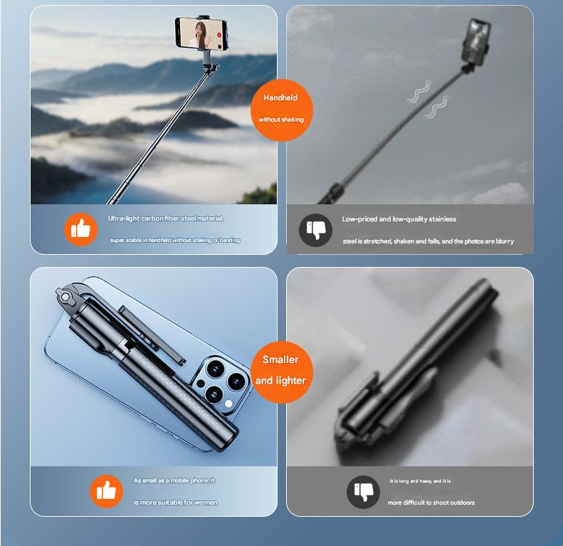 Selfie Stick Outdoor Selfie Stick Tripod Selfie Stick Wireless Selfie Stick Phone Selfie Light New Selfie Stick Tripod Mobile Phone Universal Selfie Multifunctional Travel Photography Portable