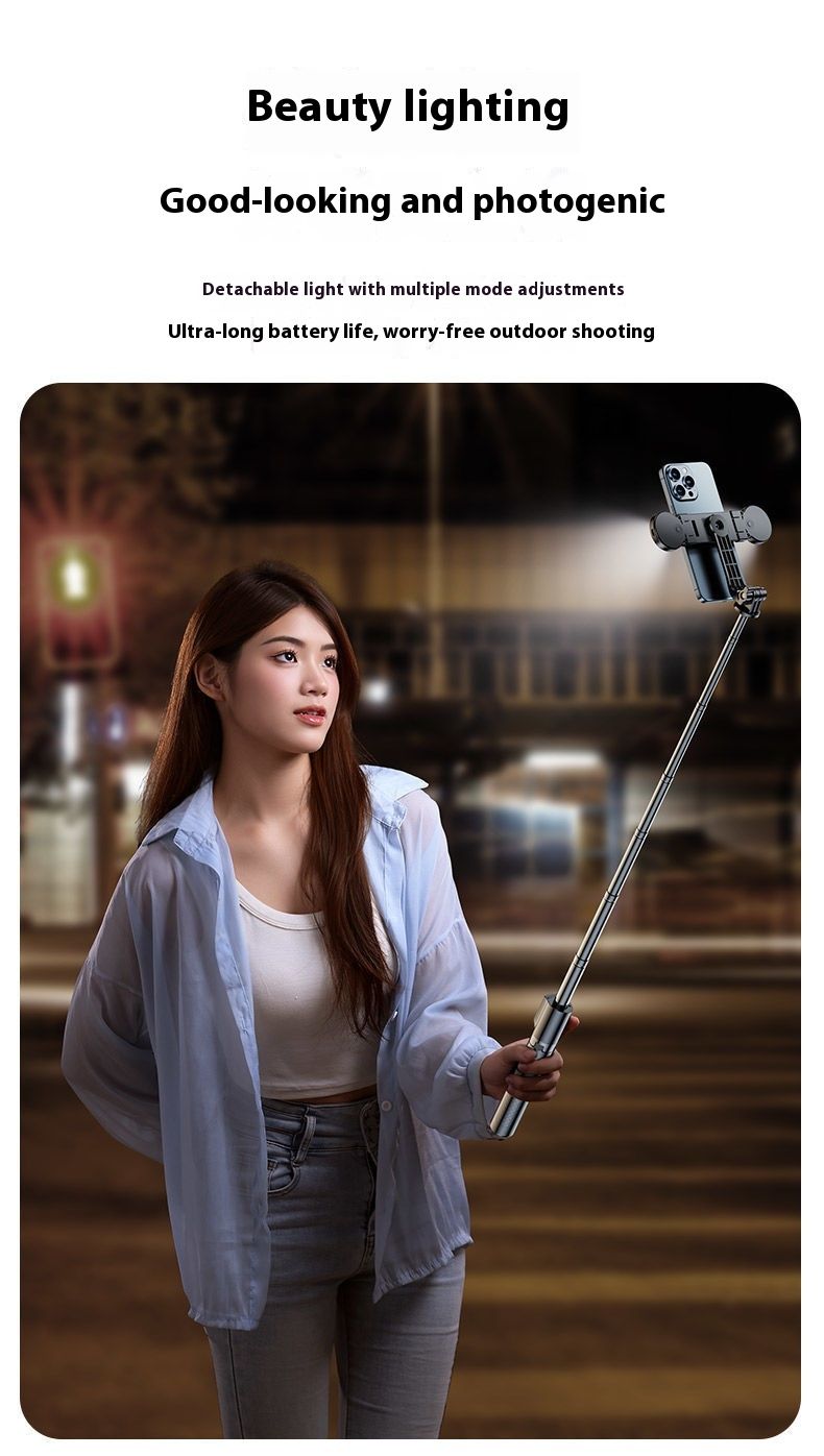 Selfie Stick Outdoor Selfie Stick Tripod Selfie Stick Wireless Selfie Stick Phone Selfie Light New Selfie Stick Tripod Mobile Phone Universal Selfie Multifunctional Travel Photography Portable