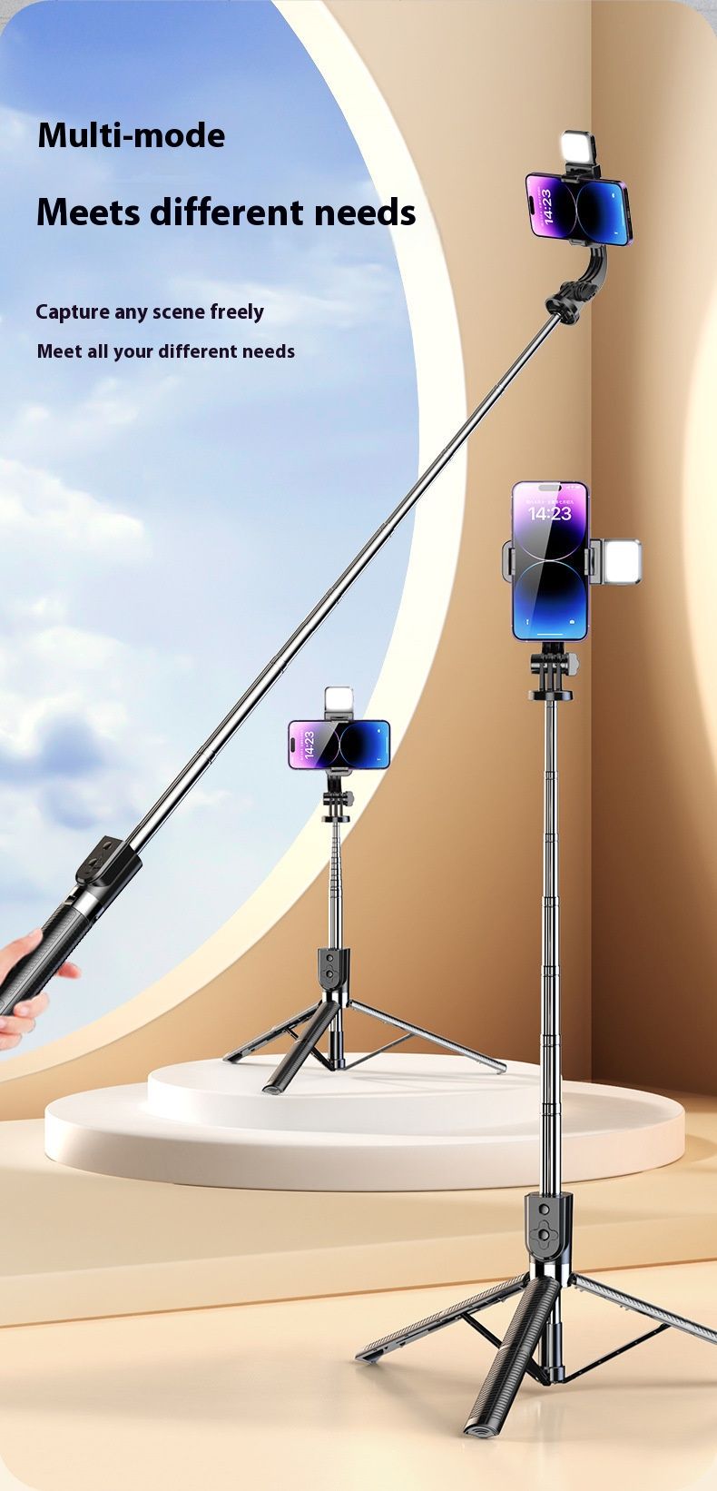 Mobile Selfie Stick Bluetooth Live Streaming Telescopic Portable Photography Stand Tripod Universal