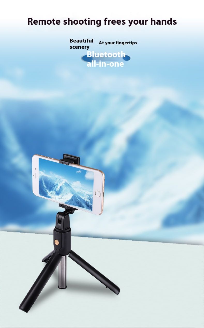 Selfie Stick Outdoor Selfie Stick Tripod Selfie Stick Wireless Selfie Stick Bluetooth Selfie Stick Portable Tripod Mini Telescopic Outdoor Photography Artifact