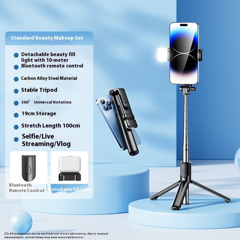 Selfie Stick Outdoor Selfie Stick Tripod Selfie Stick Wireless Selfie Stick Phone Selfie Light Mini Selfie Stick Tripod Portable Travel Photography Tool Handheld Mobile Phone Live Streaming Stand Vlog