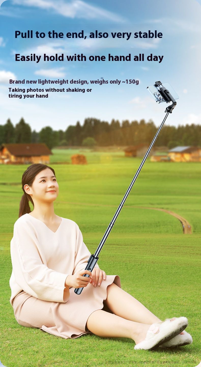 Selfie Stick Outdoor Selfie Stick Tripod Selfie Stick Wireless Selfie Stick Phone Selfie Light Mini Selfie Stick Tripod Portable Travel Photography Tool Handheld Mobile Phone Live Streaming Stand Vlog
