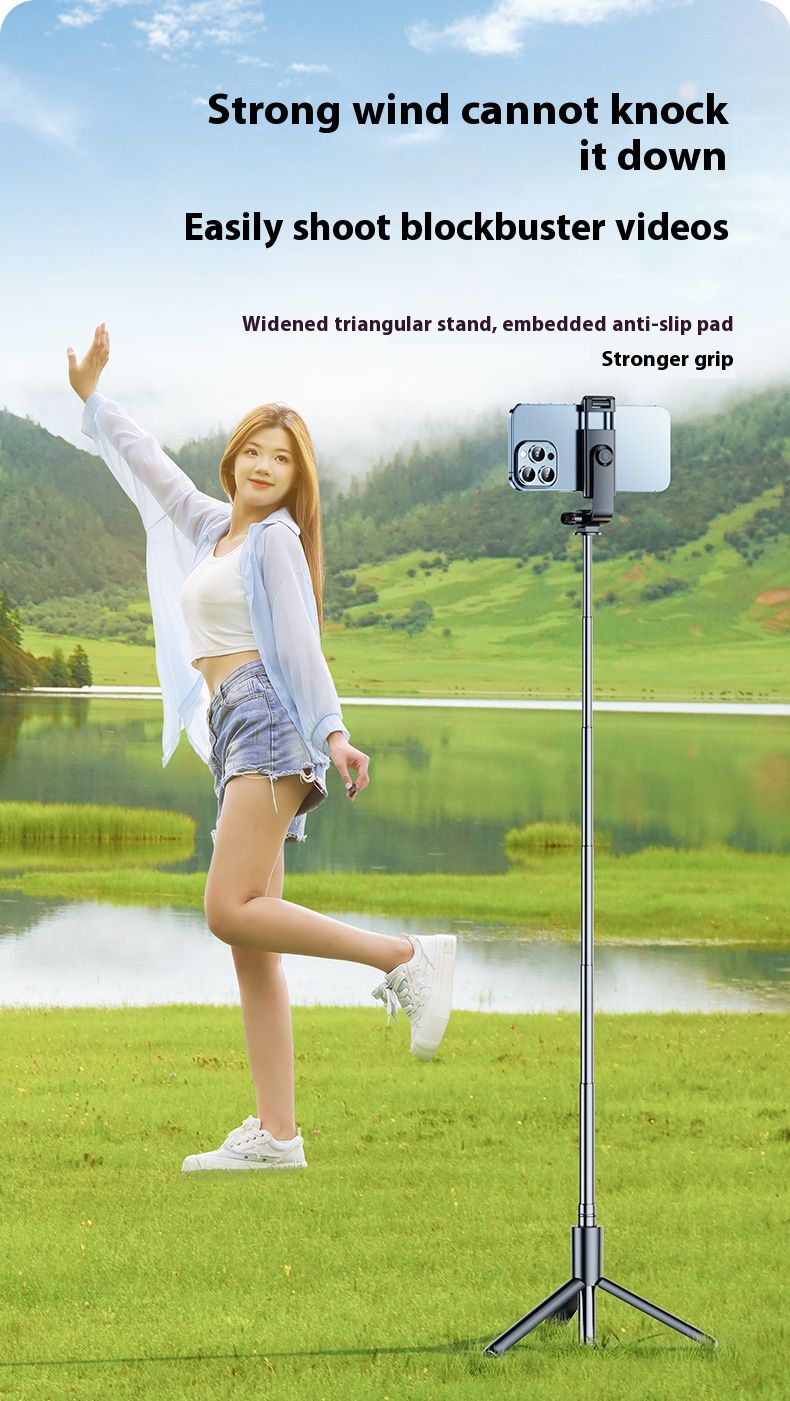 Selfie Stick Outdoor Selfie Stick Tripod Selfie Stick Wireless Selfie Stick Phone Selfie Light Mini Selfie Stick Tripod Portable Travel Photography Tool Handheld Mobile Phone Live Streaming Stand Vlog
