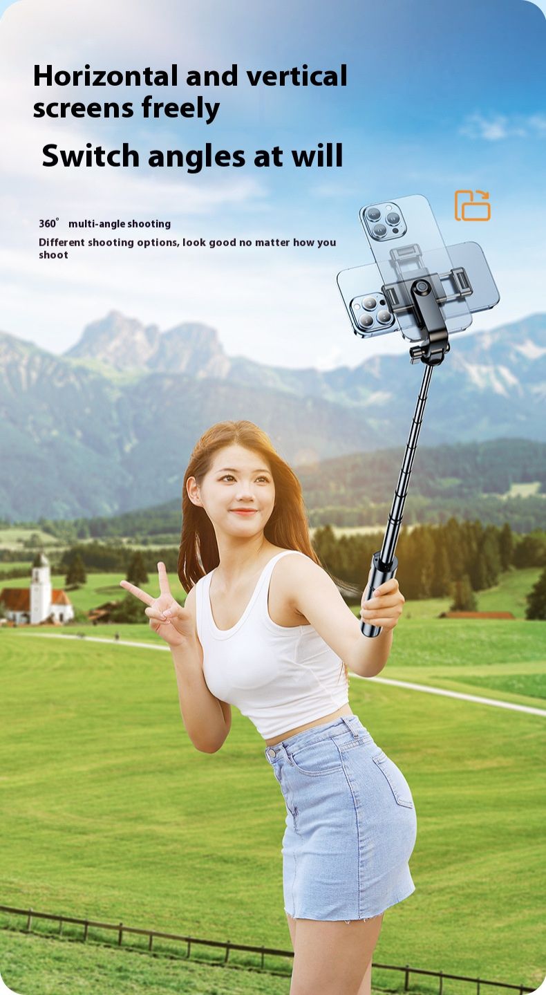 Selfie Stick Outdoor Selfie Stick Tripod Selfie Stick Wireless Selfie Stick Phone Selfie Light Mini Selfie Stick Tripod Portable Travel Photography Tool Handheld Mobile Phone Live Streaming Stand Vlog