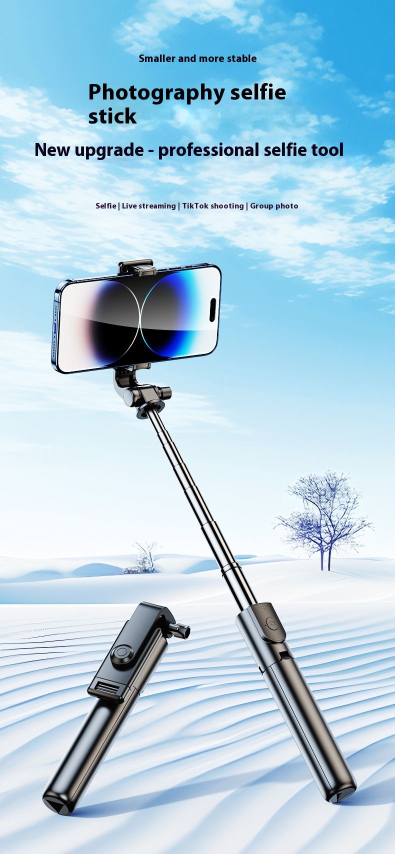 Selfie Stick Outdoor Selfie Stick Tripod Selfie Stick Wireless Selfie Stick Phone Selfie Light Mini Selfie Stick Tripod Portable Travel Photography Tool Handheld Mobile Phone Live Streaming Stand Vlog