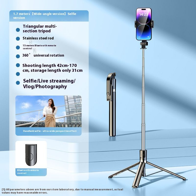 Selfie Stick Outdoor Selfie Stick Tripod Selfie Stick Wireless Selfie Stick Phone Selfie Light Handheld Mini Selfie Stick Bluetooth Fill Light Travel Portable Mobile Phone Holder Camera Artifact