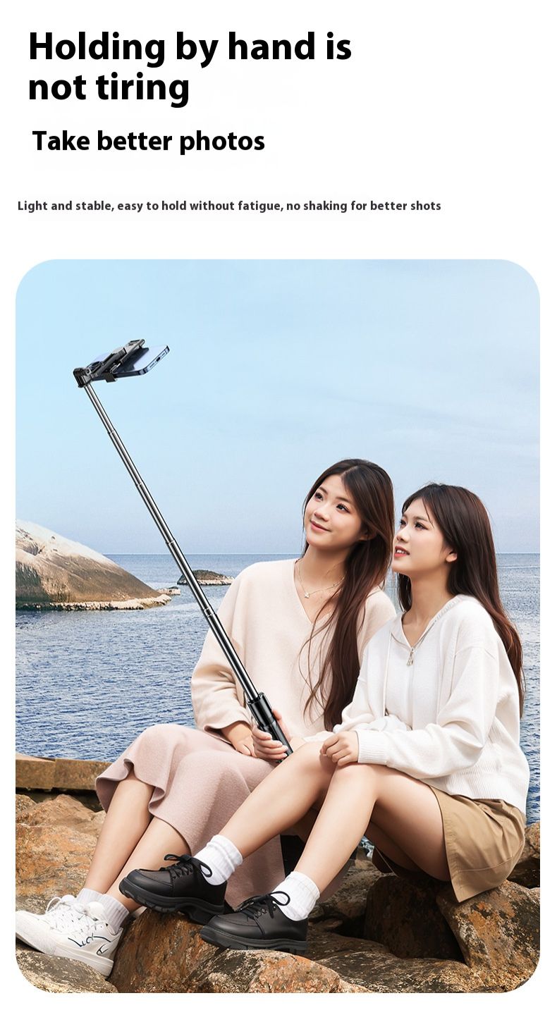 Selfie Stick Outdoor Selfie Stick Tripod Selfie Stick Wireless Selfie Stick Phone Selfie Light Handheld Mini Selfie Stick Bluetooth Fill Light Travel Portable Mobile Phone Holder Camera Artifact
