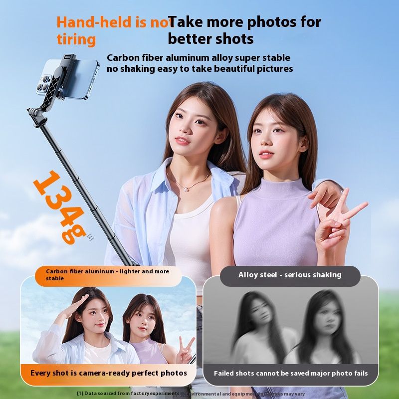 Selfie Stick Outdoor Selfie Stick Tripod Selfie Stick Wireless Selfie Stick Phone Selfie Light New Mini Portable Bluetooth Phone Selfie Aluminum Alloy Handheld Camera Pole Desktop Live Shooting Tripod