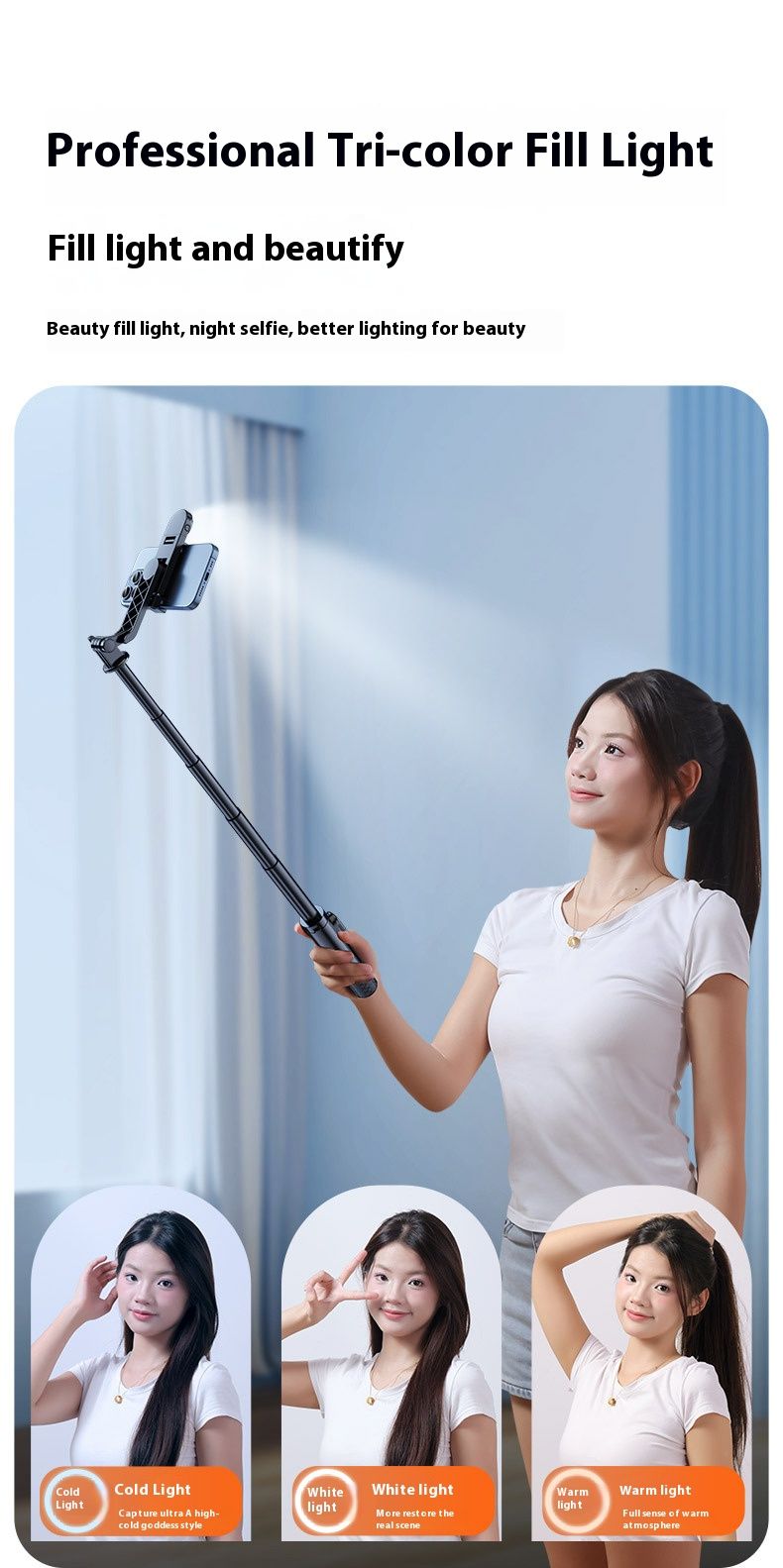 Selfie Stick Outdoor Selfie Stick Tripod Selfie Stick Wireless Selfie Stick Phone Selfie Light New Mini Portable Bluetooth Phone Selfie Aluminum Alloy Handheld Camera Pole Desktop Live Shooting Tripod