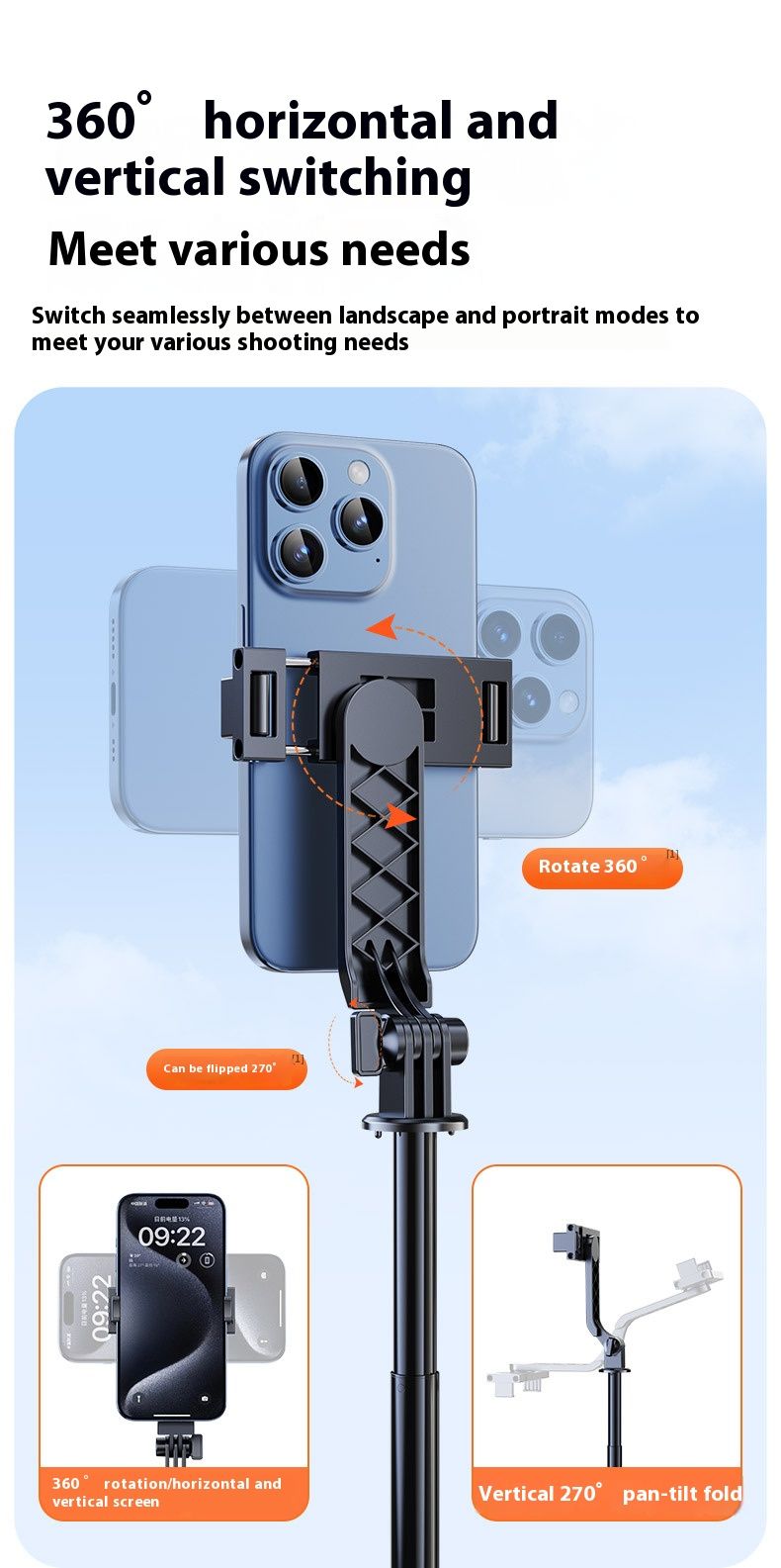 Selfie Stick Outdoor Selfie Stick Tripod Selfie Stick Wireless Selfie Stick Phone Selfie Light New Mini Portable Bluetooth Phone Selfie Aluminum Alloy Handheld Camera Pole Desktop Live Shooting Tripod