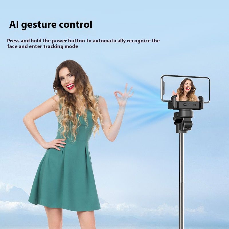 Stabilizer Gimbal Stabilizer Handheld New Facial AI Follow-Up Selfie Stick Mobile Phone Universal Tracking Gimbal Handheld Stabilizer Travel Vlog Live Streaming