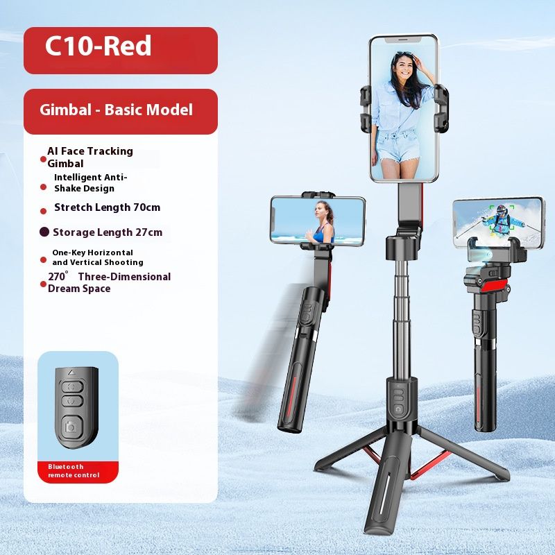 Stabilizer Gimbal Stabilizer Handheld New Facial AI Follow-Up Selfie Stick Mobile Phone Universal Tracking Gimbal Handheld Stabilizer Travel Vlog Live Streaming